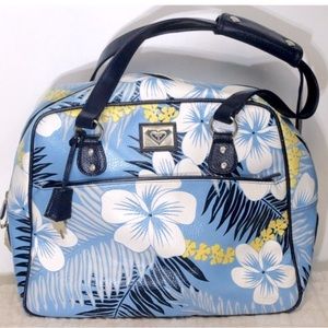 Vintage 90s/00s y2k hibiscus Roxy weekender bag with lock and key Maui Hawaii